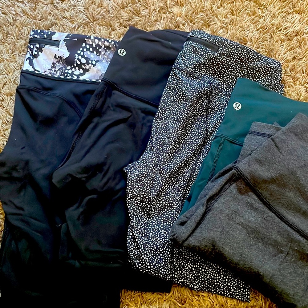 Lot of 5 pairs of lululemon leggings